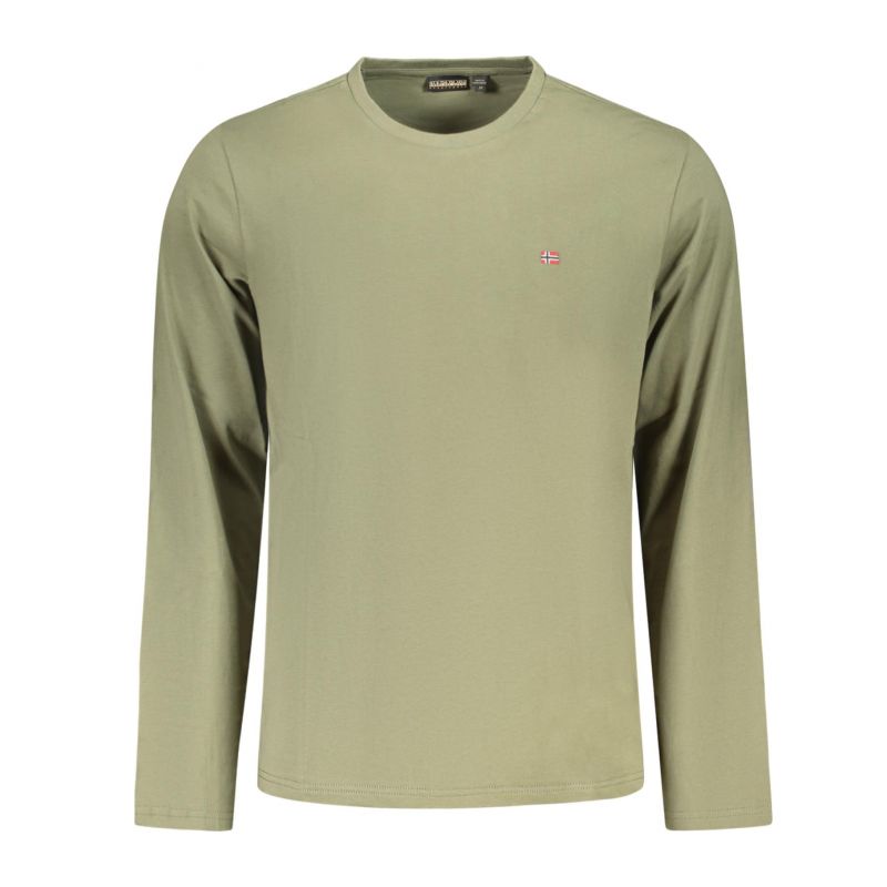 Мъжка тениска с дълъг ръкав , зелена NAPAPIJRI NP0A4HN7SALISLS1_VEG0A
