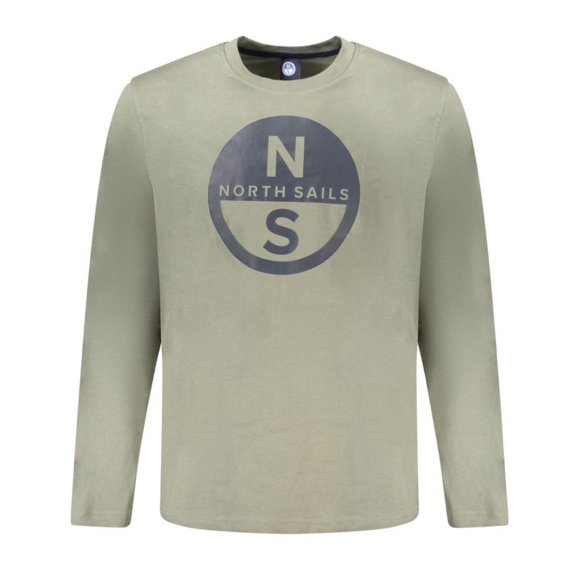 Мъжка тениска с дълъг ръкав , зелена NORTH SAILS 693008000_VE0921