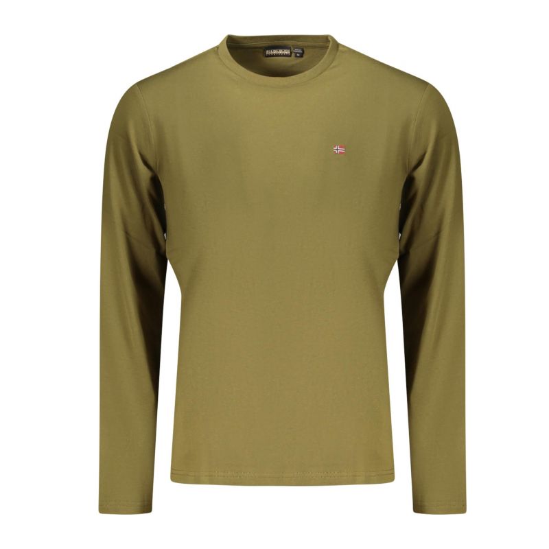 Мъжка тениска с дълъг ръкав , зелена NAPAPIJRI NP0A4HN7SALISLS1_VEG3A