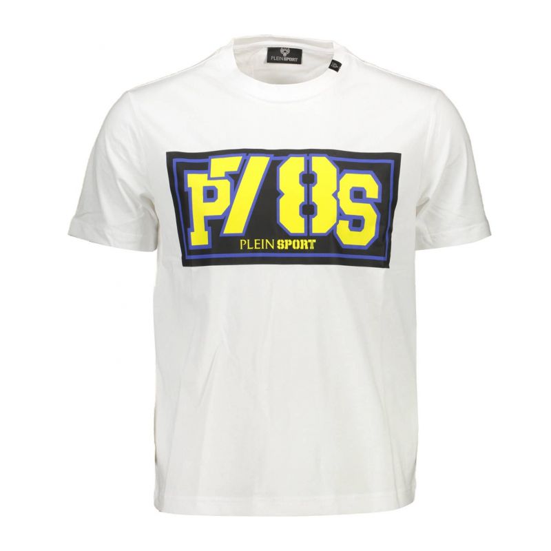 Мъжка тениска с къс ръкав , бяла PLEIN SPORT TIPS116_E15FDFC_BIANCO01WH