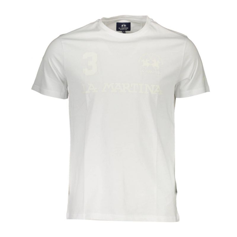 Мъжка тениска с къс ръкав , бяла LA MARTINA XMR309JS206_0E7F8E9_BIANCO0000