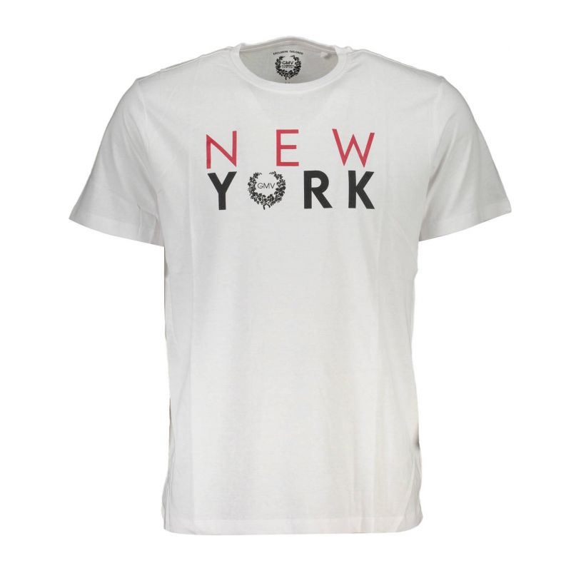 Мъжка тениска с къс ръкав , бяла GIAN MARCO VENTURI AU00785ILARIO_9CECFEC_BIANCOWHIT