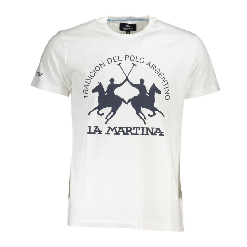 Мъжка тениска с къс ръкав , бяла LA MARTINA XMR011JS206_C0DE6C7_BIANCO0000