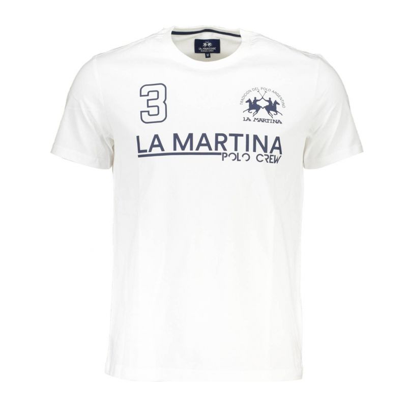 Мъжка тениска с къс ръкав , бяла LA MARTINA XMR310JS206_1C2567D_BIANCO0000