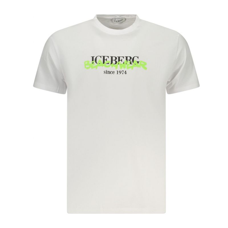 Мъжка тениска с къс ръкав , бяла ICEBERG ICE3MTS01_BIWHITE
