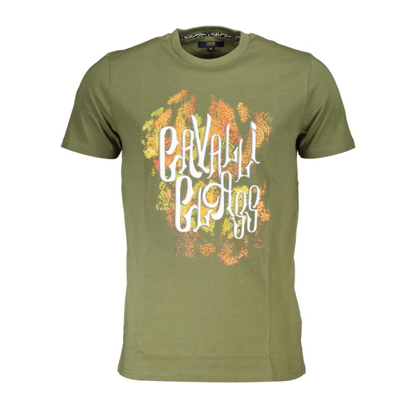 Мъжка тениска с къс ръкав , зелена CAVALLI CLASS QXT61MJD060_EE4F98E_VERDE04050