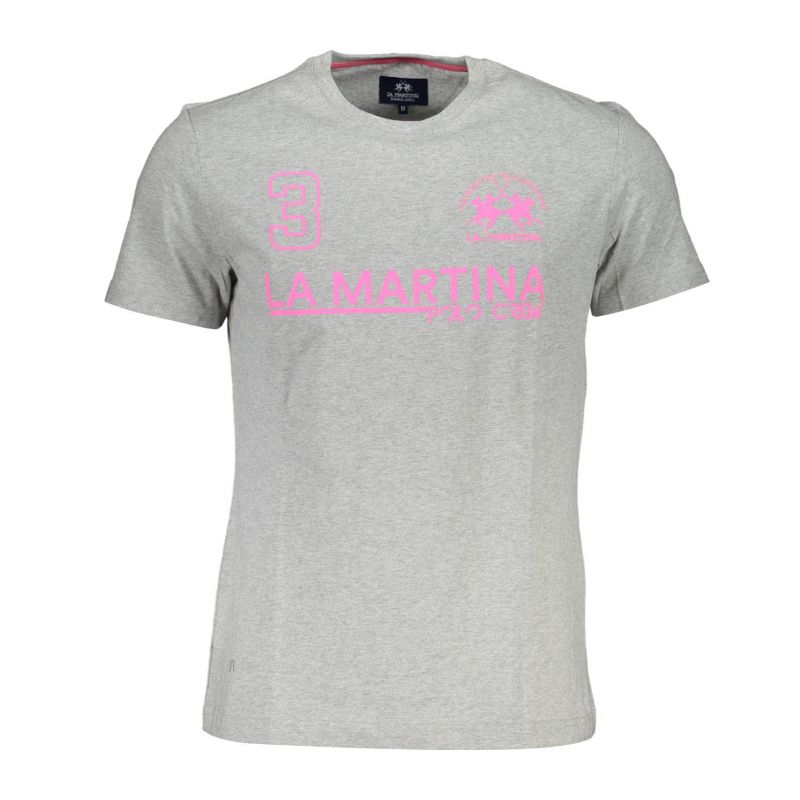Мъжка тениска с къс ръкав , сива LA MARTINA XMR310JS206_3033E06_GRIGIO0100