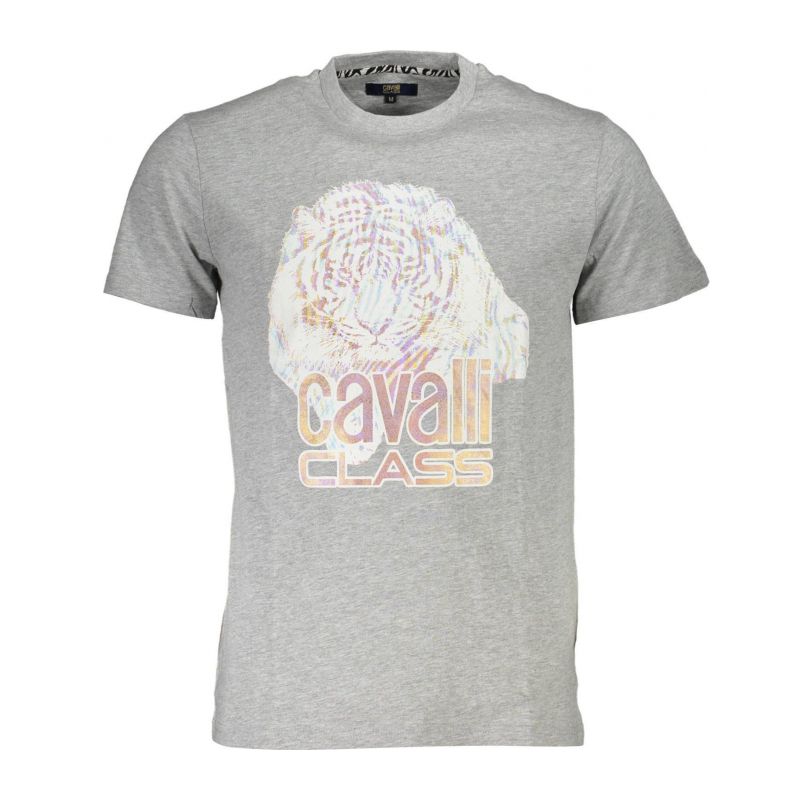 Мъжка тениска с къс ръкав , сива CAVALLI CLASS QXT61WJD060_C4C7EA5_GRIGIO0496
