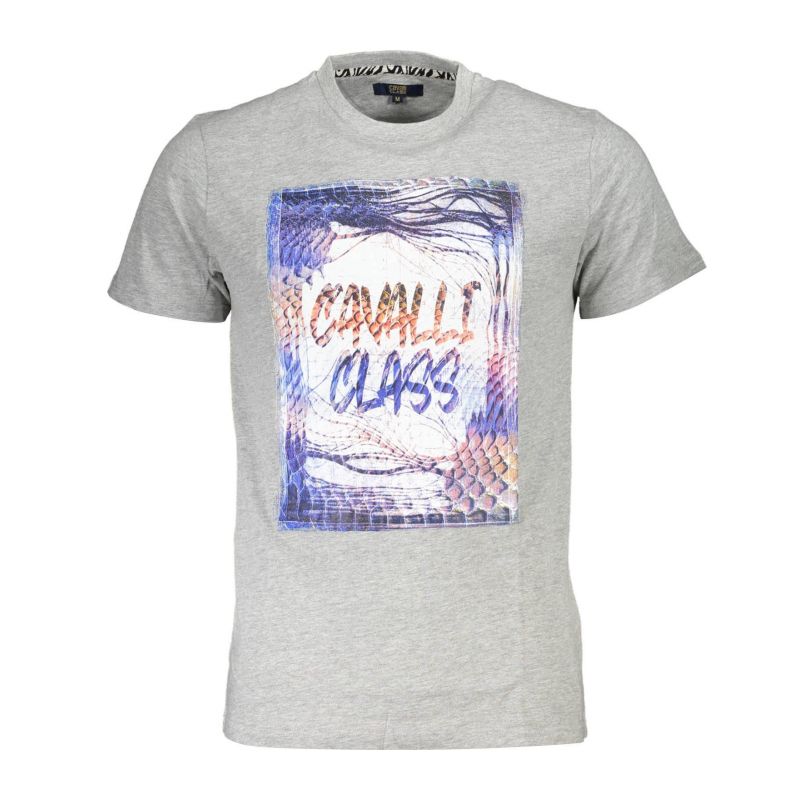Мъжка тениска с къс ръкав , сива CAVALLI CLASS QXT61OJD060_B4908C2_GRIGIO0496