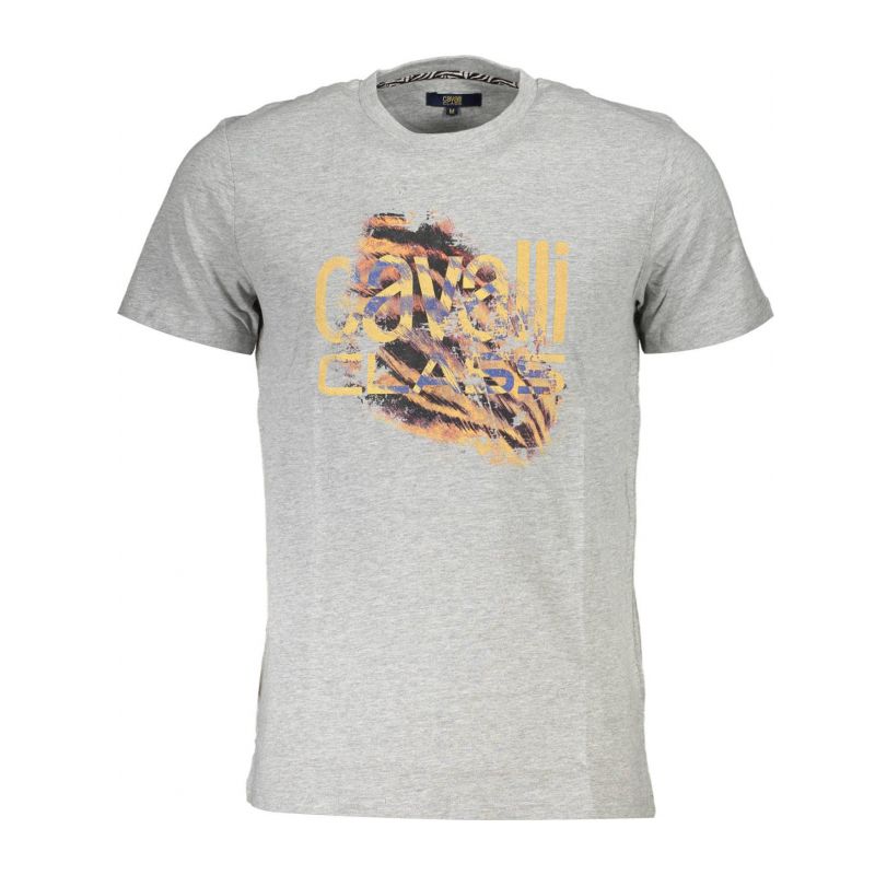 Мъжка тениска с къс ръкав , сива CAVALLI CLASS QXT61PJD060_0AC21F9_GRIGIO0496