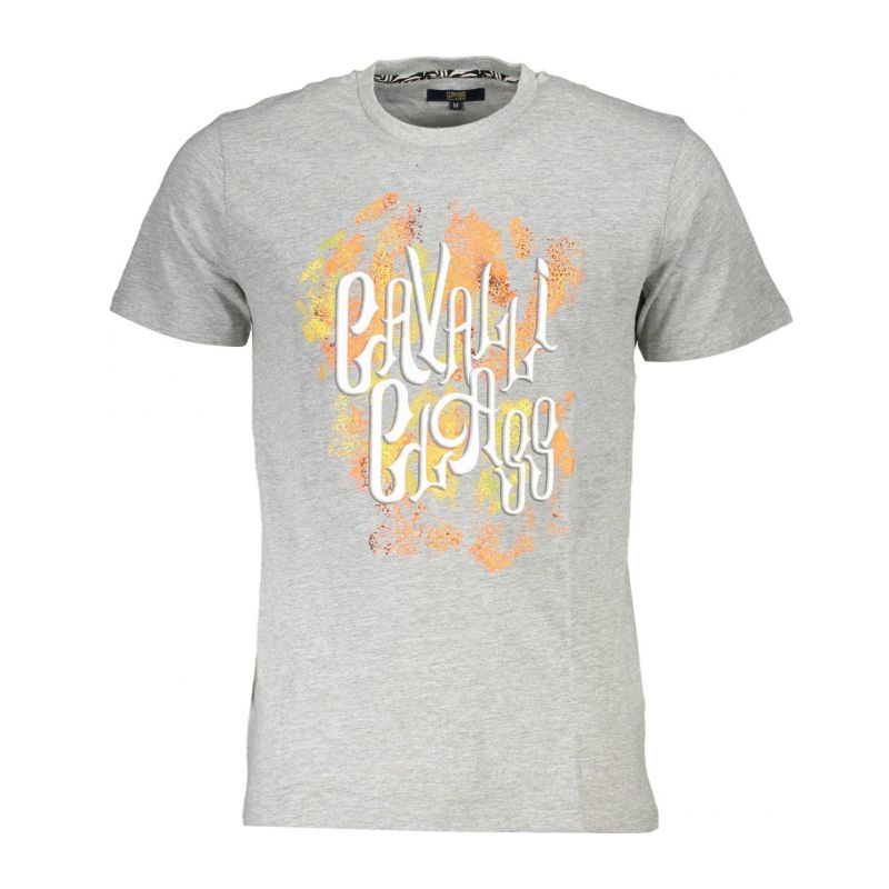 Мъжка тениска с къс ръкав , сива CAVALLI CLASS QXT61MJD060_12A62EE_GRIGIO0496