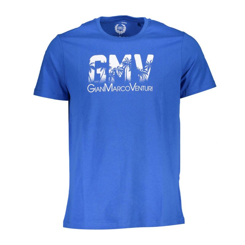 Мъжка тениска с къс ръкав , синя GIAN MARCO VENTURI AU00786ITALO_9122FD0_BLUROYALBL