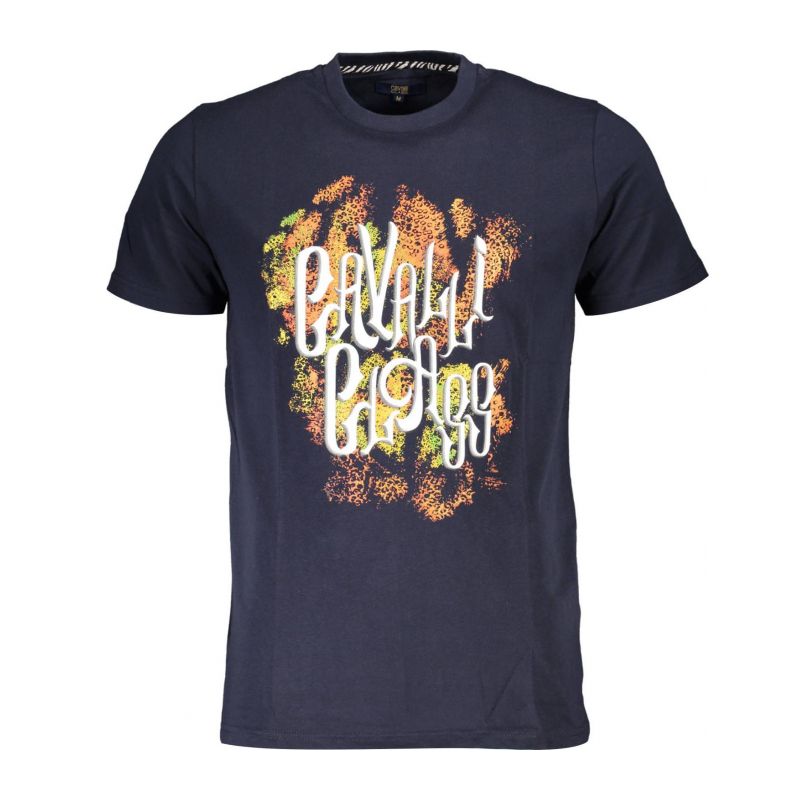 Мъжка тениска с къс ръкав , синя CAVALLI CLASS QXT61MJD060_233AEA3_BLU04926