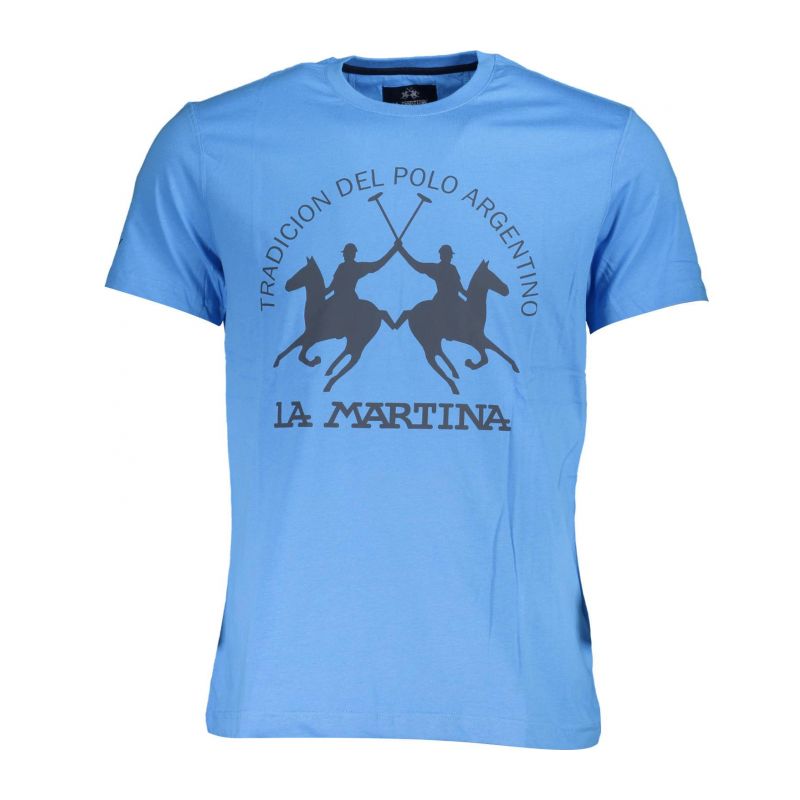 Мъжка тениска с къс ръкав , синя LA MARTINA XMR011JS206_EC27230_BLU07033