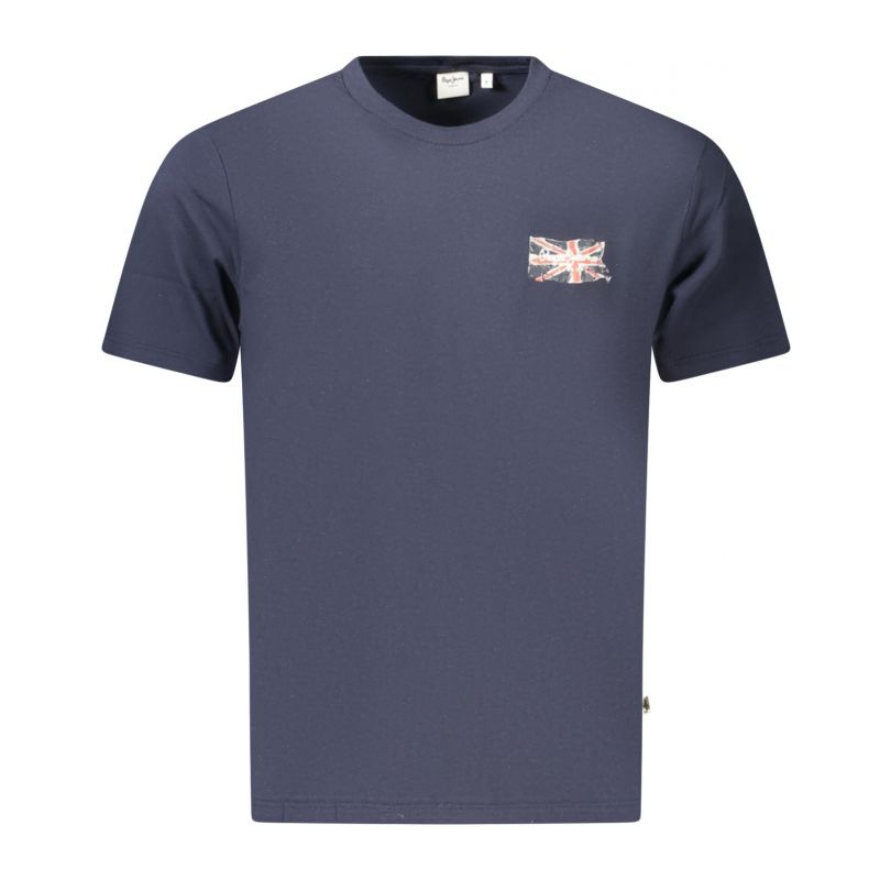 Мъжка тениска с къс ръкав , синя PEPE JEANS PM5010311SMALLFLAG_BL594