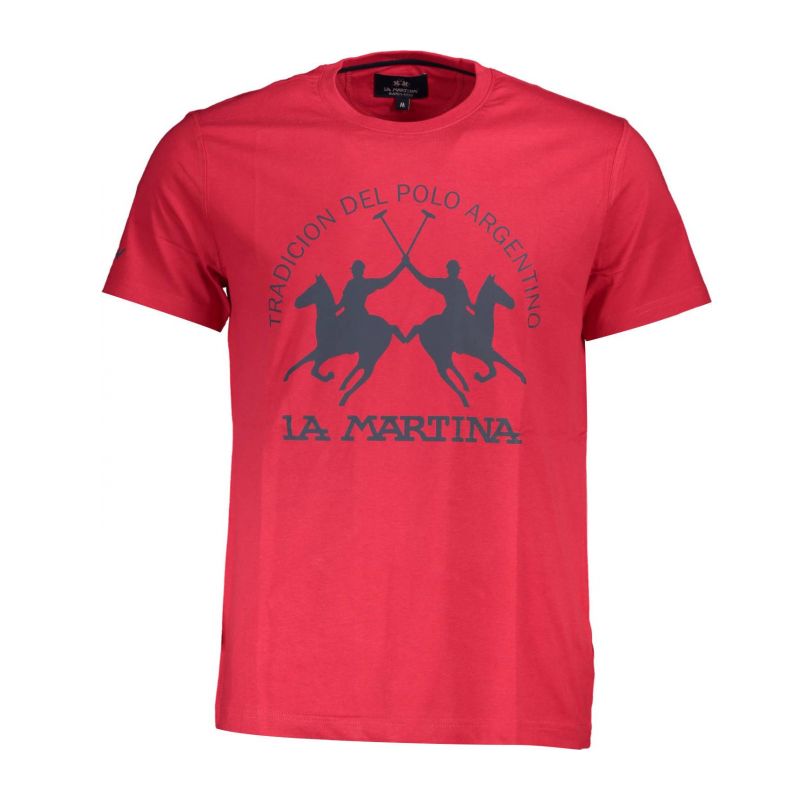 Мъжка тениска с къс ръкав , червена LA MARTINA XMR011JS206_0F31F69_ROSSO06005