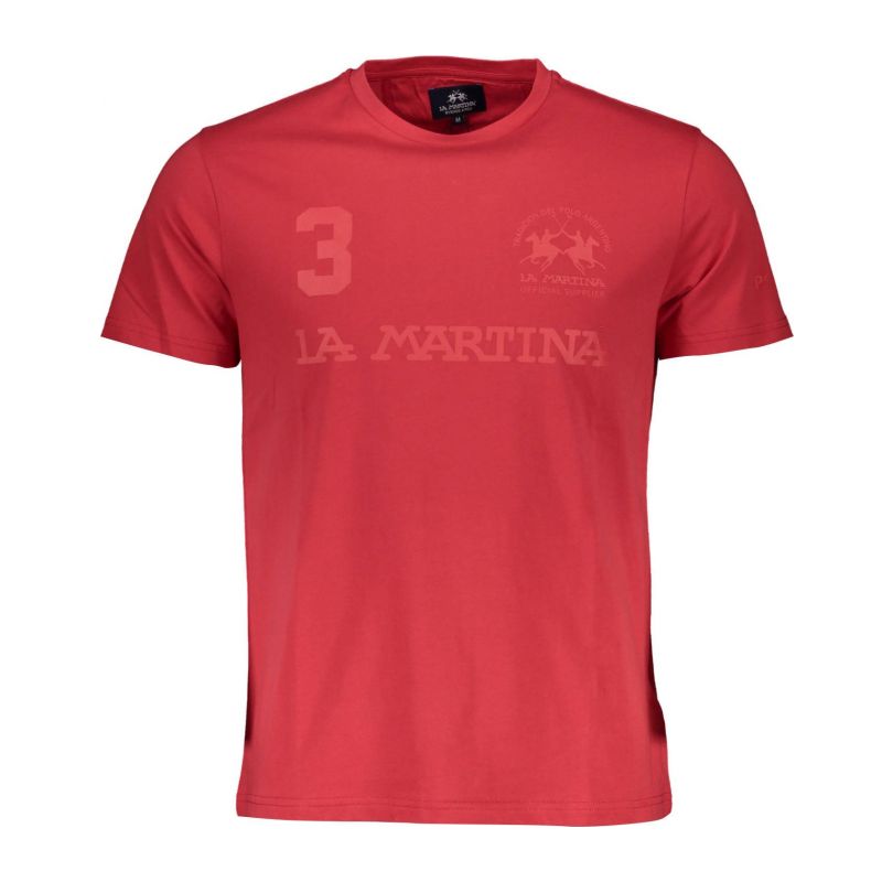 Мъжка тениска с къс ръкав , червена LA MARTINA XMR309JS206_3A3F475_ROSSO06084