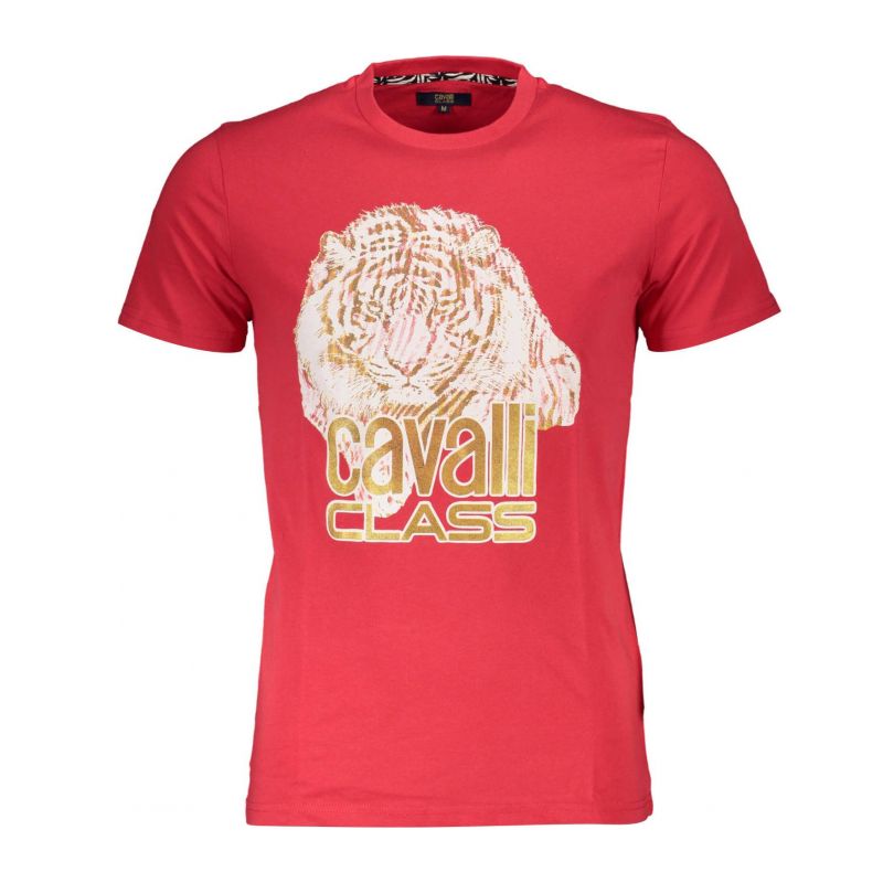 Мъжка тениска с къс ръкав , червена CAVALLI CLASS QXT61WJD060_6406F0A_ROSSO02000