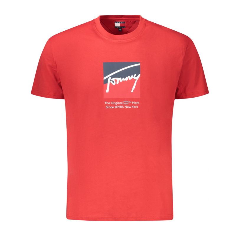 Мъжка тениска с къс ръкав , червена TOMMY HILFIGER DM0DM21940_ROXLE