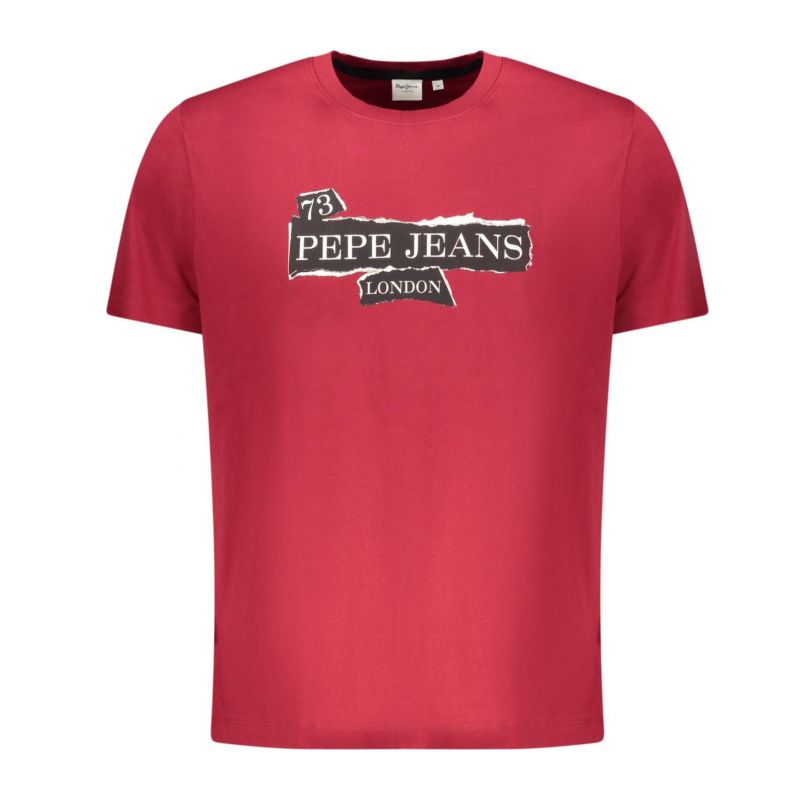 Мъжка тениска с къс ръкав , червена PEPE JEANS PM5010175GRIFFINTEE_RO287