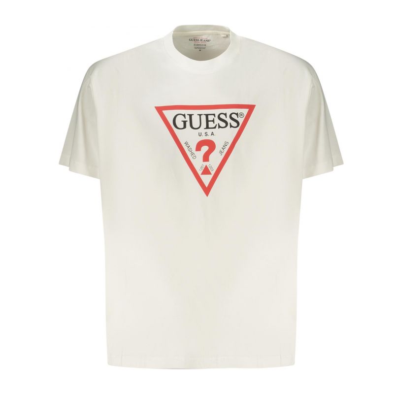 Мъжка тениска с къс ръкав  jeans, бяла GUESS M4YI45K8FQ4_BIG011