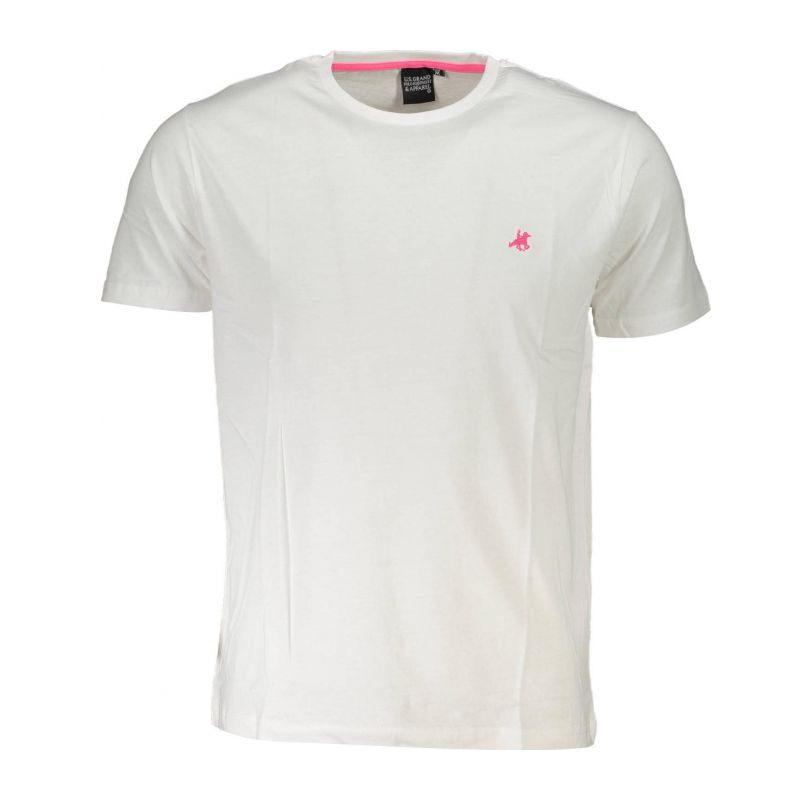 Мъжка тениска с къс ръкав us grand, бяла U.S. GRAND UST-032_BIANCO_BIANCO