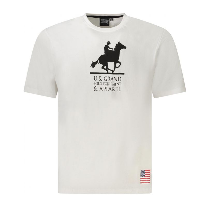 Мъжка тениска с къс ръкав us grand, бяла U.S. GRAND AU02650_BI6BIANC