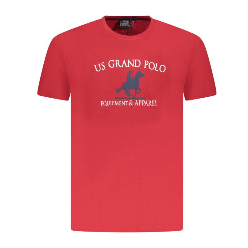 Мъжка тениска с къс ръкав us grand, червена U.S. GRAND AU02645_RO8ROSSO