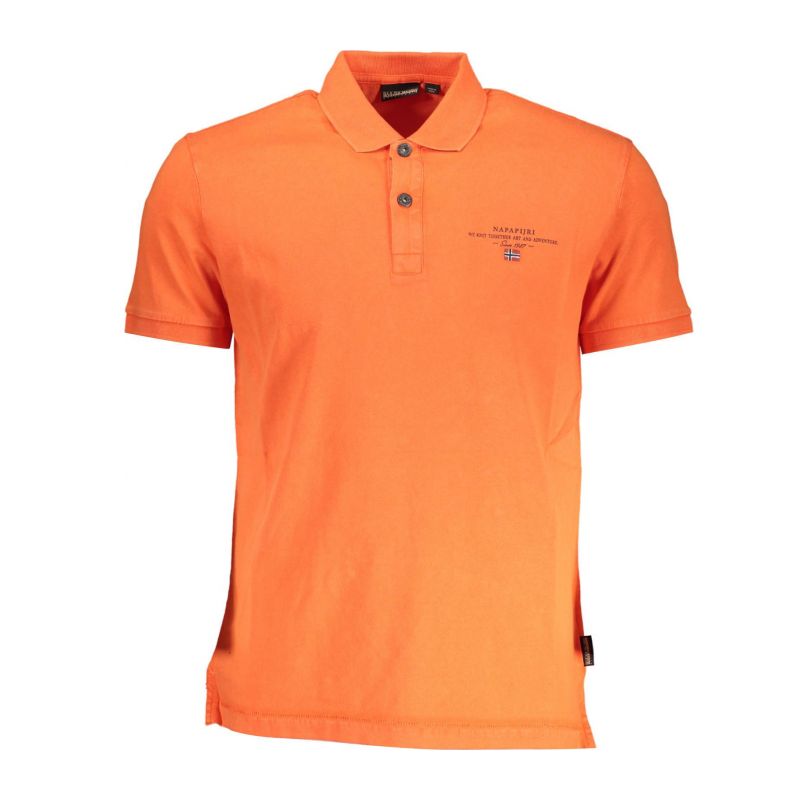 Мъжка тениска с яка NAPAPIJRI NP0A4GB4-ELBAS-JERSEY_ROSSO_R05