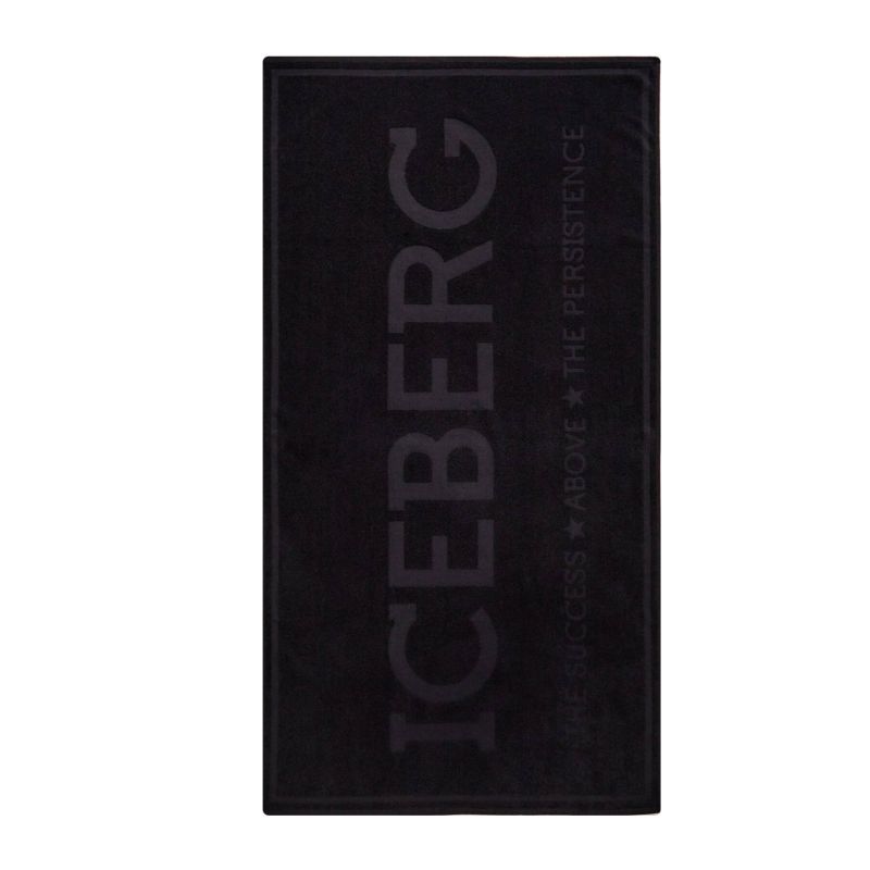 Мъжка черна плажна кърпа  ICEBERG ICE25TW01_NEBLACK