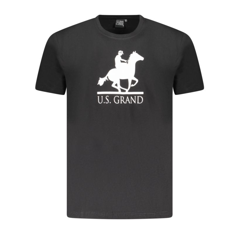 Мъжка черна тениска с къс ръкав us grand U.S. GRAND AU02646_NE23NERO