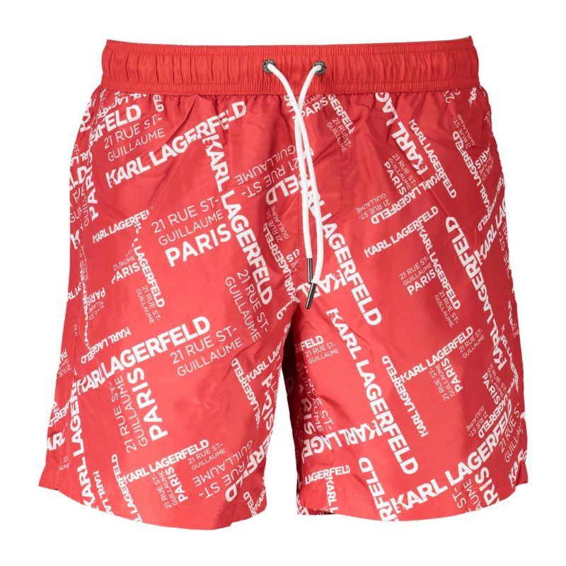 Мъжки бански KARL LAGERFELD KL20MBM08_ROSSO_RED