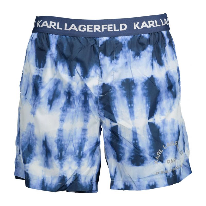 Мъжки бански KARL LAGERFELD KL22MBM08_AZZURRO_ONLY-ONE-COLOUR