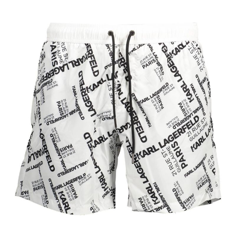 Мъжки бански KARL LAGERFELD KL22MBM09_BIANCO_WHITE