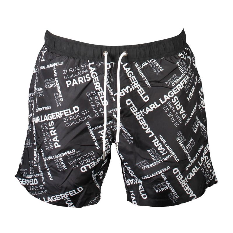 Мъжки бански костюм  beachwell, черен, долнище KARL LAGERFELD KL21MBM14_53D5E4D_NEROBLACK