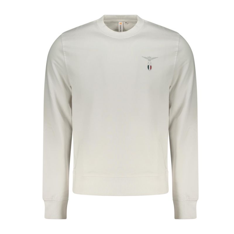 Мъжки бял суитшър с цип, военна академия ACCADEMIA MILITARE S6S666-5731_BI001