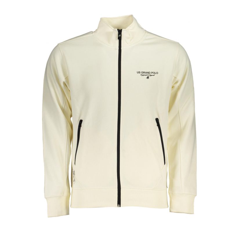 Мъжки бял суитшърт с цип us grand U.S. GRAND USF897_BIOFFWHITE