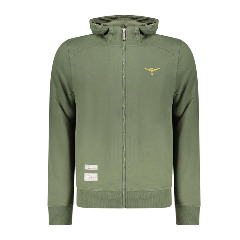 Мъжки зелен суитшър с цип, военна академия ACCADEMIA MILITARE S6S668-5731_VE058