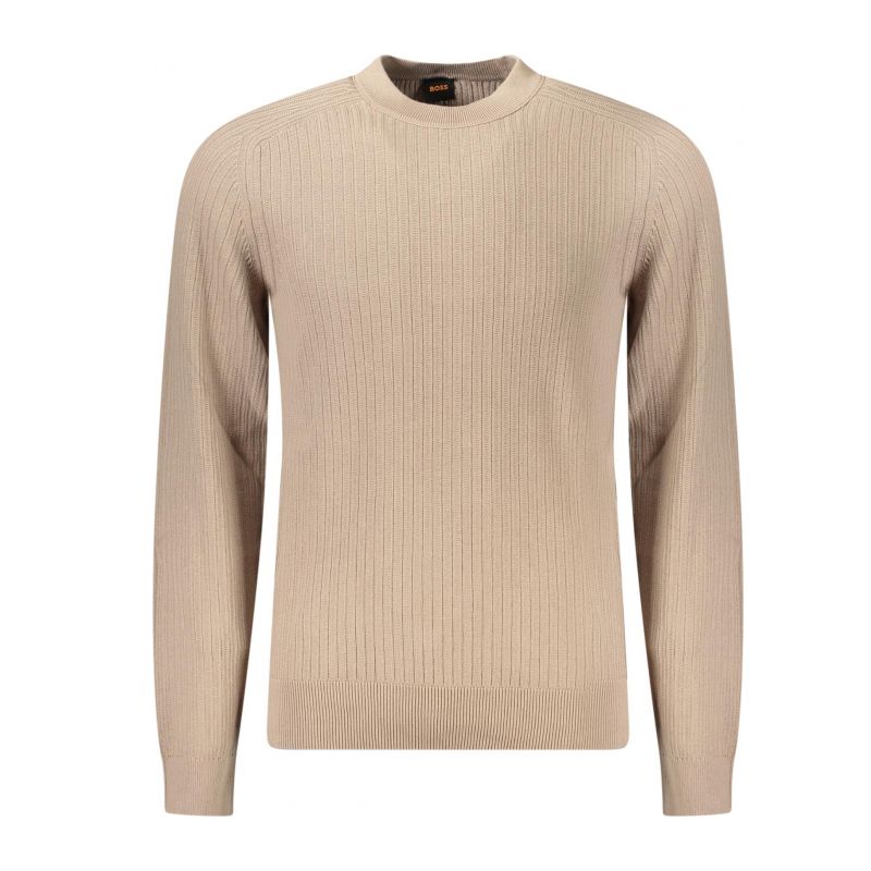 Мъжки пуловер hugo бежов BOSS 50519050KLINCRU_BE246