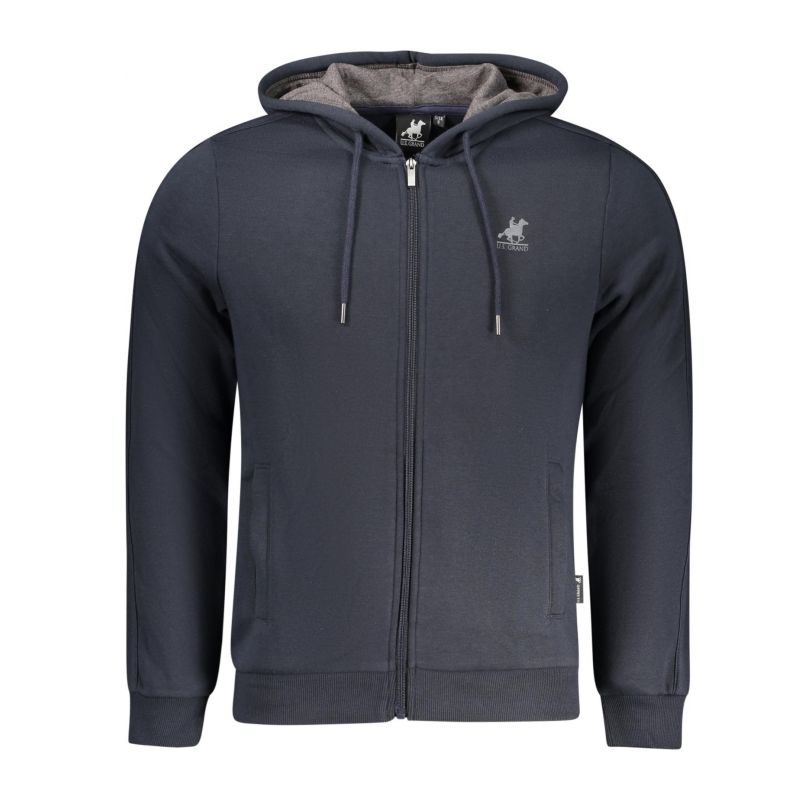 Мъжки син суитшърт с цип us grand U.S. GRAND AU02822MAGELLANO_BLA2080