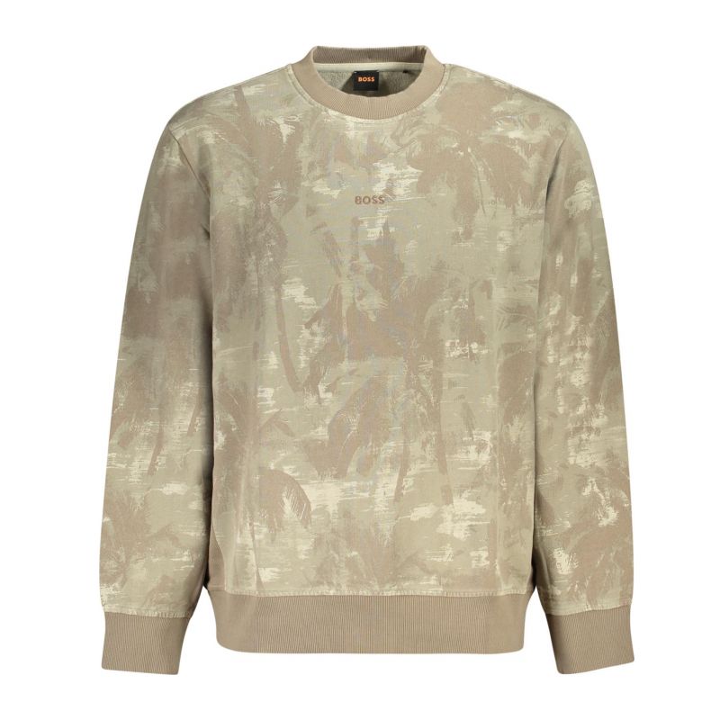 Мъжки суитшър без цип кафяв BOSS 50531291WEJUNGLE_MA271