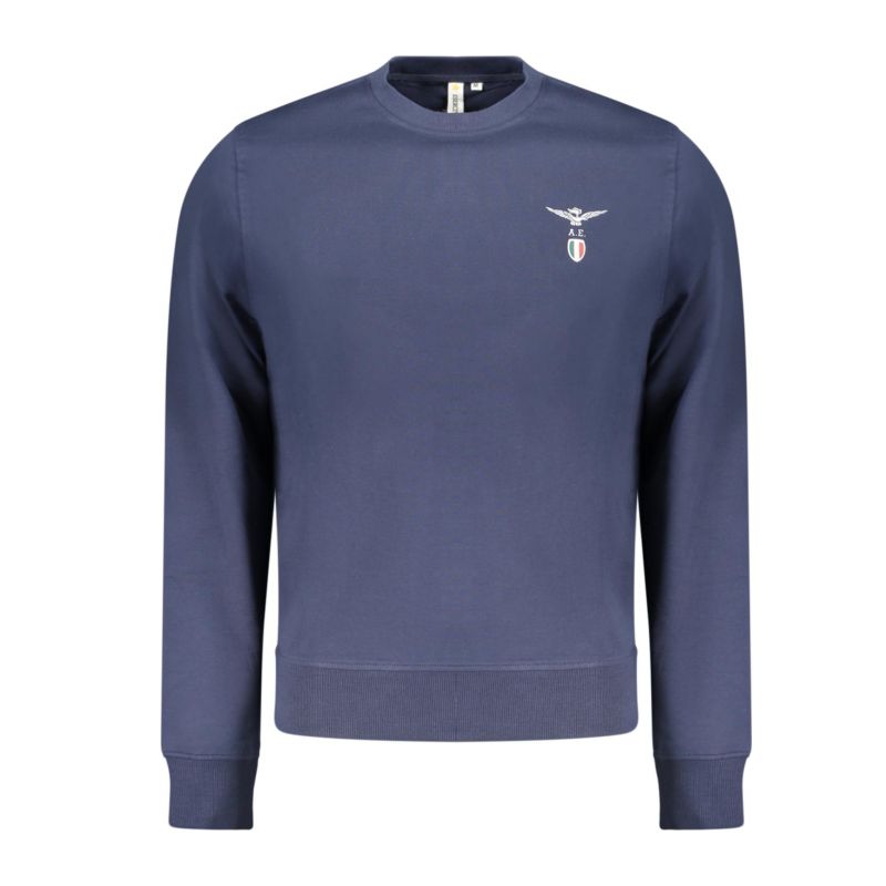 Мъжки суитшър с цип, син, военна академия ACCADEMIA MILITARE S6S666-5731_BL044