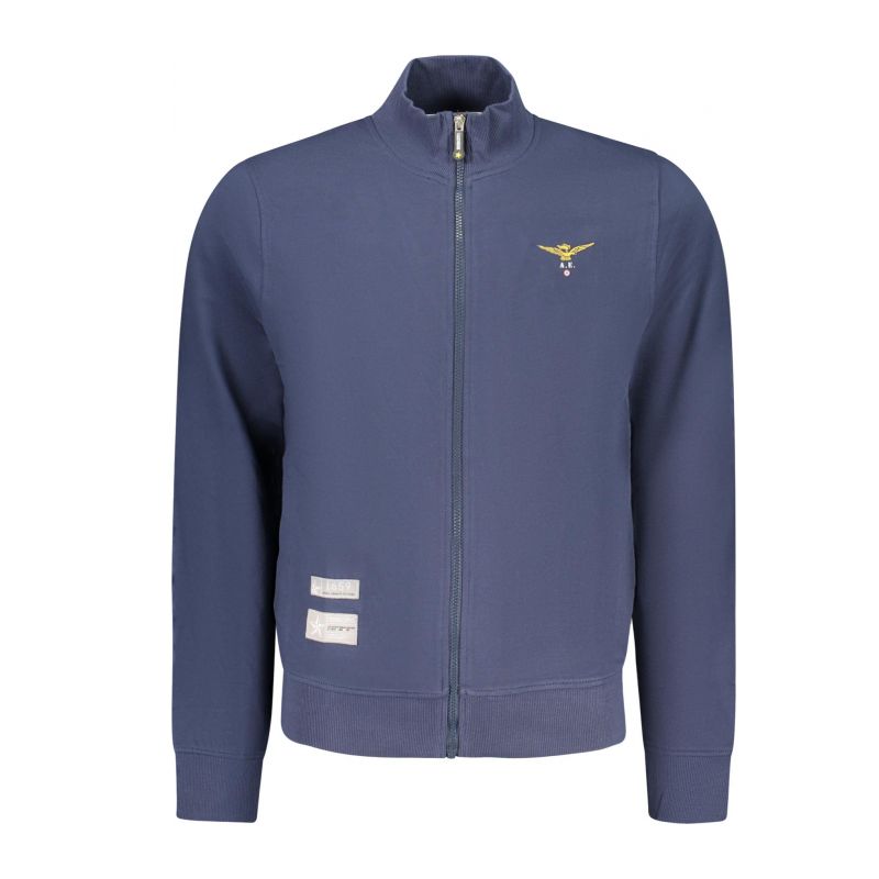 Мъжки суитшър с цип, син, военна академия ACCADEMIA MILITARE S6S664-5731_BL044
