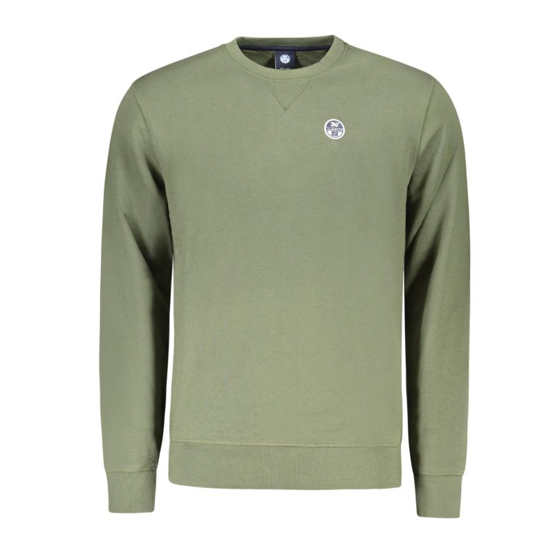 Мъжки суитшър с цип , зелен NORTH SAILS