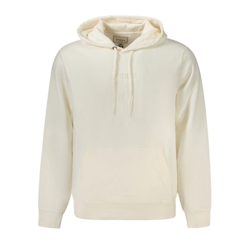 Мъжки суитшърт без цип, бял GUESS M4BQ45K9YH1_BIG018