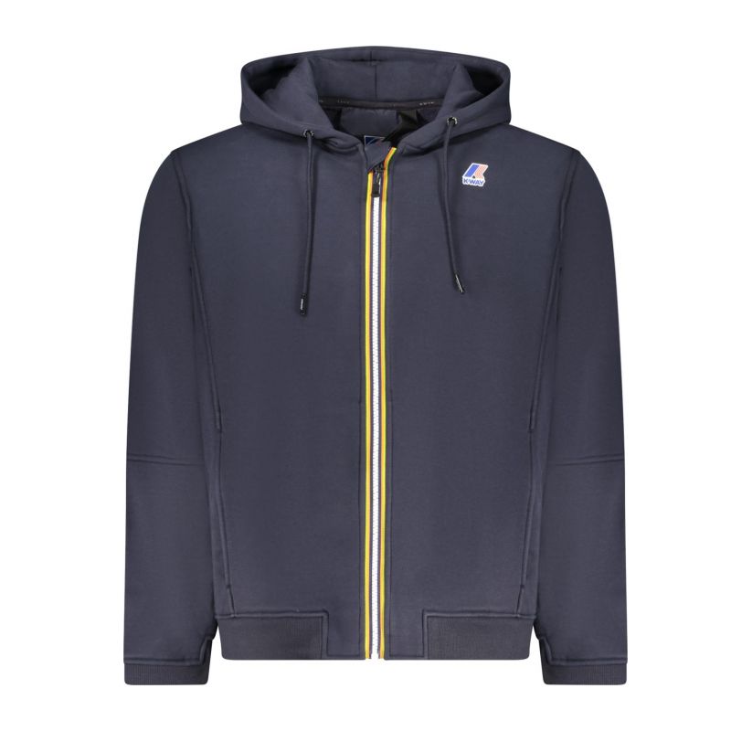 Мъжки суитшърт с цип, син k-way K WAY K4147LWPROSPERBRUSHEDPC_BLK89