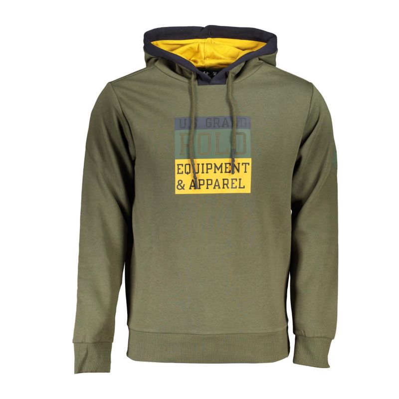 Мъжки суитшърт с цип us grand, зелен U.S. GRAND USF901_VEV-MILITA