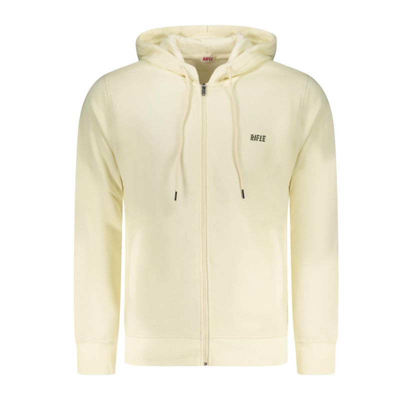 Мъжки суитшърт с цип vel, бял RIFLE RFF019_BIOFFWHI