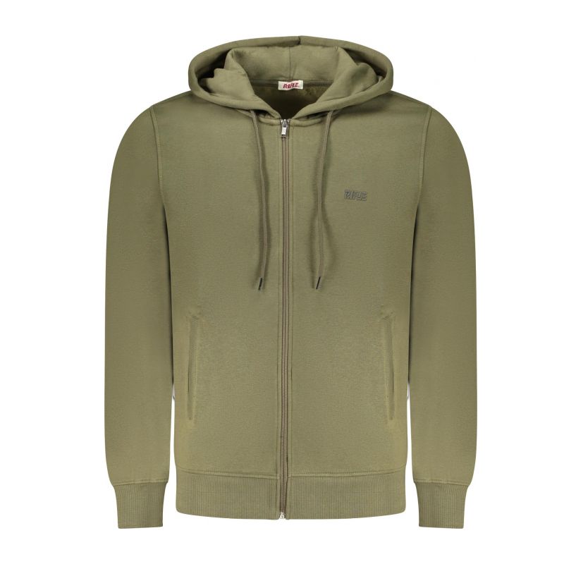 Мъжки суитшърт с цип vel, зелен RIFLE RFF019_VEARMY