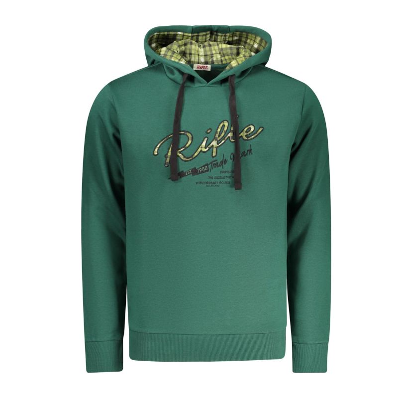 Мъжки суитшърт с цип vel, зелен RIFLE RFF405_VEVERDE